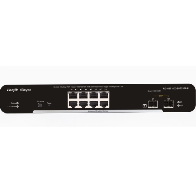 Комутатор мережевий Ruijie Networks RG-NBS3100-8GT2SFP-P - изображение 1