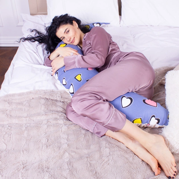 Подушка MirSon для вагітних та годування №8320 Print Line 17-0143 Mayya Бязь 30х170х20 см (2200006200451) - picture 5