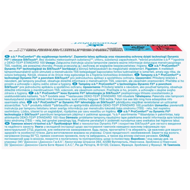 Тампони o.b. ProComfort Mini 16 шт. (3574660192063/3574661329833) - picture 2