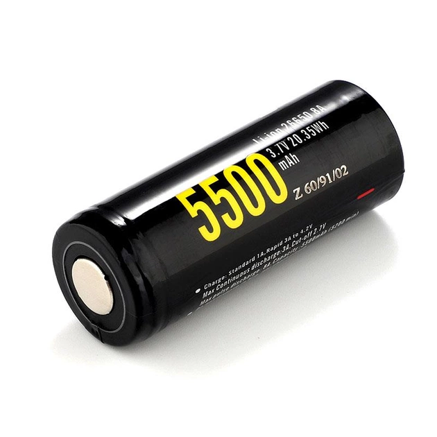 Акумулятор Soshine 26650 5500mAh 1шт - изображение 1