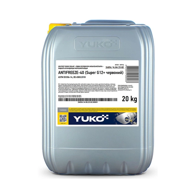 Антифриз Yuko -40 Super G12 + красный 20л (4820070248968) - изображение 1