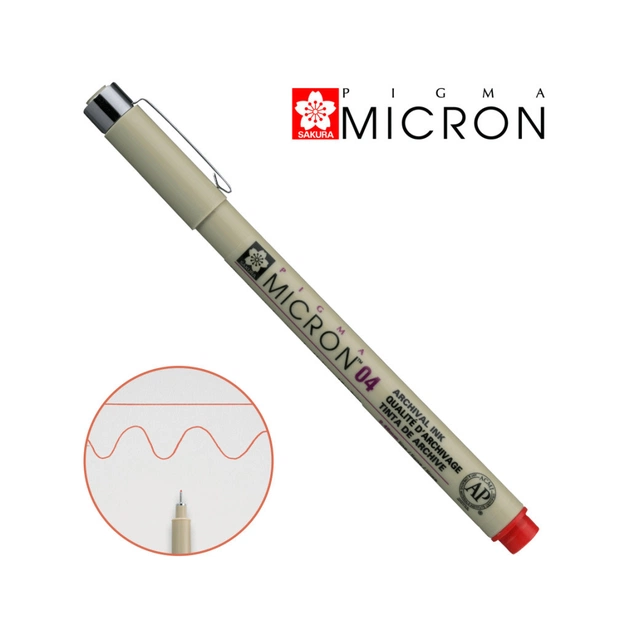 Лайнер Sakura Pigma Micron (0.4) 0,4 мм Красный (084511342101) - изображение 1