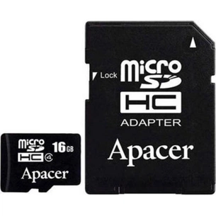 Карта пам'яті Apacer 16GB microSDHC Class4 w/ 1 Adapter RP (AP16GMCSH4-R) зображення 1