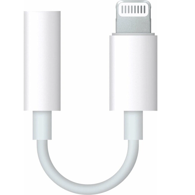 Адаптер Apple Lightning - 3.5 mm (M/F) A1749 White (MMX62) OEM - зображення 1