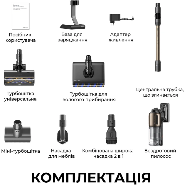 Акумуляторний миючий пилосос Dreame Z30 AquaCycle Pro (VZV37C) - зображення 1