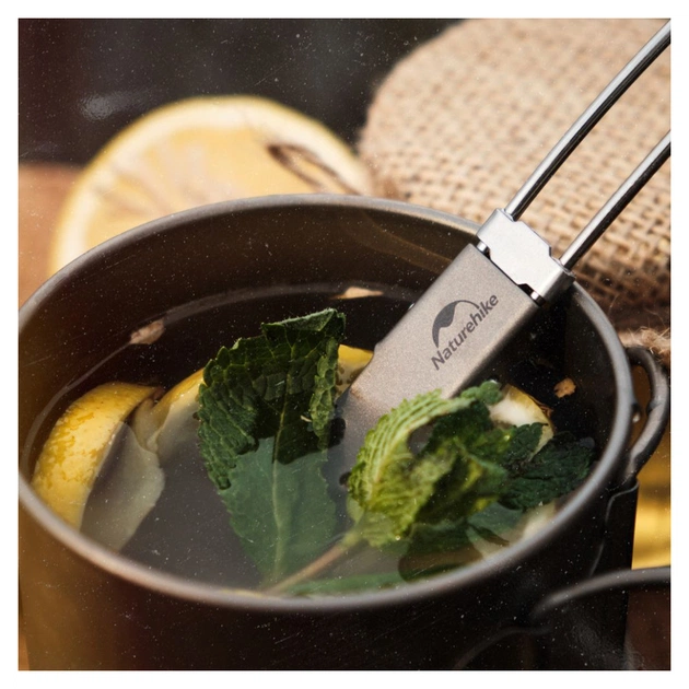 Ложка-виделка туристична Naturehike титанова NH19C001-J (6927595734766) - picture 9