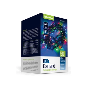 Гірлянда ColorWay LED 50 5 м 8 функцій кольорова 220V (CW-G-50L5VMC) зображення 1