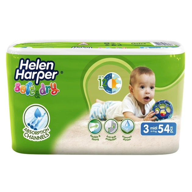 Підгузки Helen Harper Soft&Dry Midi 6-10 кг 54 шт (5411416060116) - зображення 1