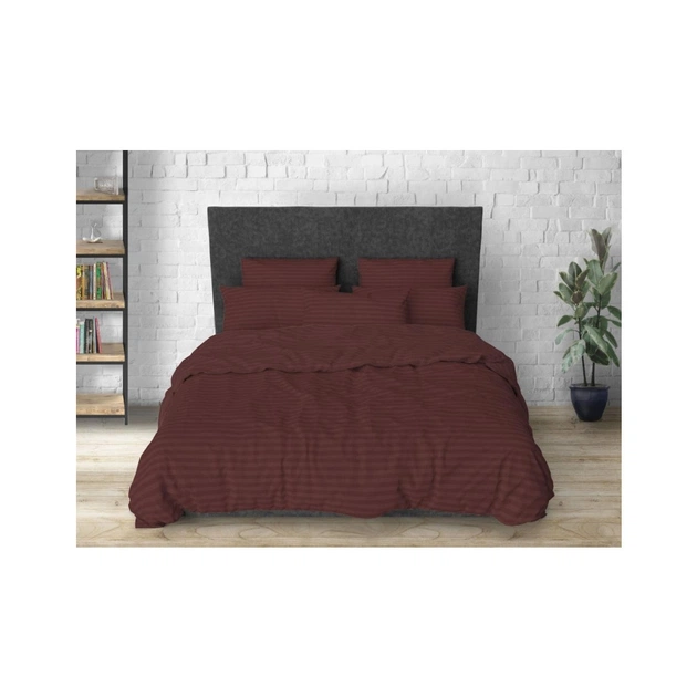 Пододеяльник MirSon Бязь 17-0617 Stripe Brown полуторный 143х210 см (2200008202637) - изображение 1