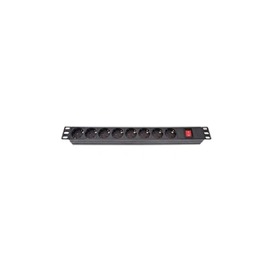 Силовий блок Eserver 19" 8 розеток, вимикач., алюм. корпус PDU 220В, 16А (WT-2261A-GER-8WAY) изображение 1