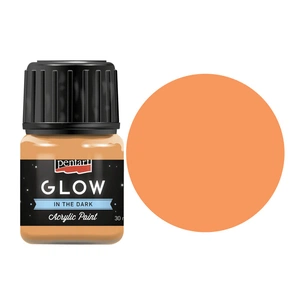 Акрилові фарби Pentart для декору Glow in the dark, Помаранчева, 30 мл (5997412761412) зображення 1