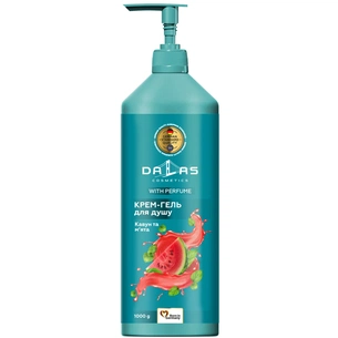 Гель для душу Dalas Cosmetics Кавун та м'ята 1000 г (4823128004844) зображення 1