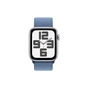 Смарт-годинник Apple Watch SE 2023 GPS 44mm Silver Aluminium Case with Winter Blue Sport Loop (MREF3QP/A) - зменшене зображення 2