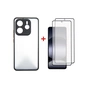 Чохол до мобільного телефона Dengos Kit Xiaomi Redmi Note 14 5G Matte + 2 pcs glass (Black) (DG-CTG2P-01) - зменшене зображення 1