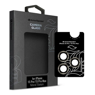 Скло захисне Armorstandart Camera glass Supreme Black Icon iPhone 15 Pro/15 Pro Max Natural Titanium (ARM76592) зображення 1