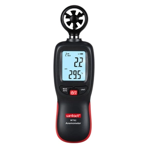 Анемометр Wintact цифровий крильчастий 0,3-30м / с, -10-45°C (WT82) зображення 1