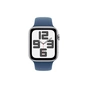 Смарт-годинник Apple Watch SE 2024 GPS 40mm Silver Aluminium Case with Denim Sport Band - M/L (MXED3QH/A) - зменшене зображення 2