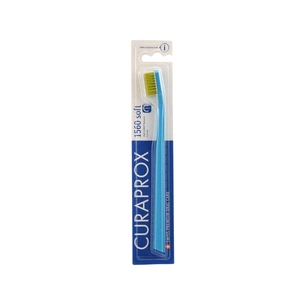 Зубна щітка Curaprox CS 1560 Soft М'яка D 0.15 мм Блакитна із салатовою щетиною (CS 1560-02) зображення 1