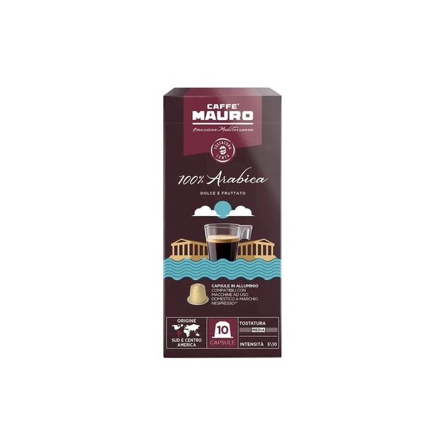 Кофе MAURO NCC Alu 100% Arabica в капсулах 10 шт 55 г (8002530147028) - изображение 1