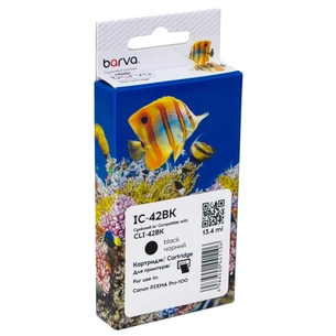 Картридж Barva Canon CLI-42BK (6384B001) 900sh, black (IC-42BK) зображення 1