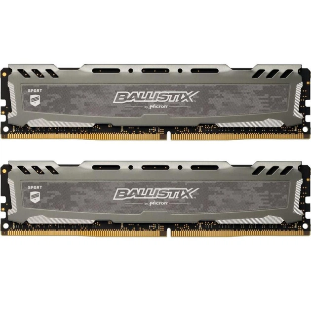 Модуль пам'яті для комп'ютера DDR4 8GB (2x4GB) 2400 MHz Ballistix Sport Grey Micron (BLS2K4G4D240FSB) - изображение 1