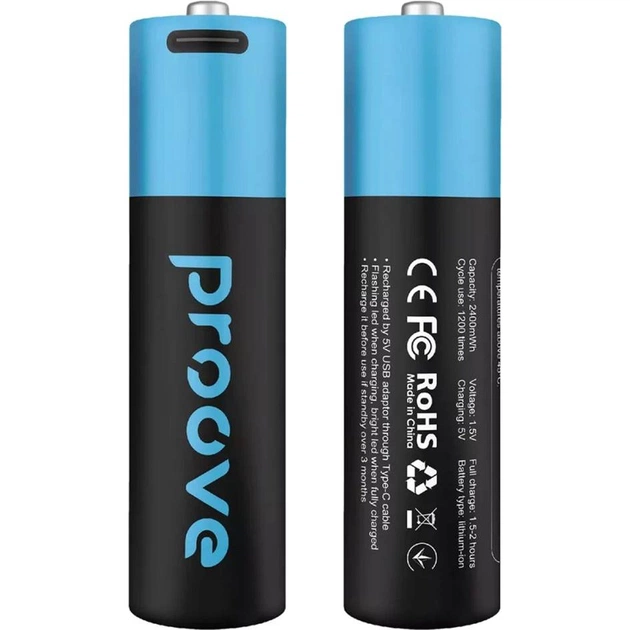Аккумуляторы Proove Compact Energy AA/HR06 Li-ion 2400 mAh BL 2 шт - изображение 1