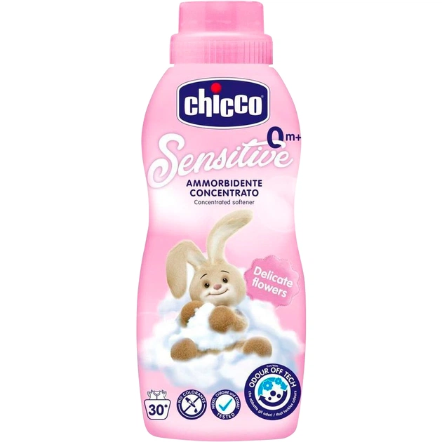 Кондиціонер для білизни Chicco Sensitive Delicate Flowers пом'якшувач тканин 750 мл (8058664122462) - зображення 1