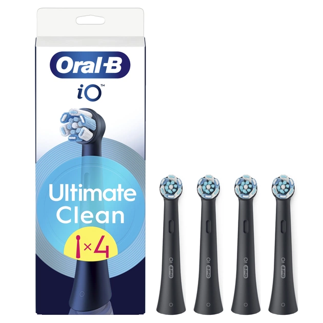 Насадка для зубної щітки Oral-B iO Ultimate Clean Black 4ct (8700216199483) - зображення 1