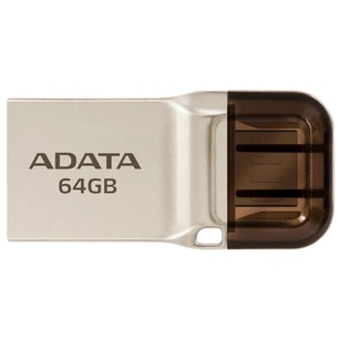 USB флеш накопичувач ADATA 64GB UC360 Golden USB 3.1 OTG (AUC360-64G-RGD) зображення 1