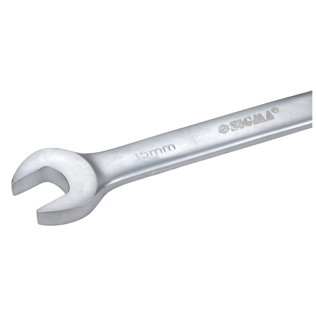 Ключ Sigma ріжково-накидний з тріскачкою 15мм CrV satine (6022151) - picture 4