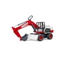 Спецтехніка Bruder колісний екскаватор біло-червоний (03411) - зменшене зображення 4