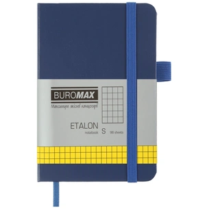 Книга записная Buromax ETALON 95 х 140 мм, 96 листов, клеточка, синий (BM.296160-02) изображение 1