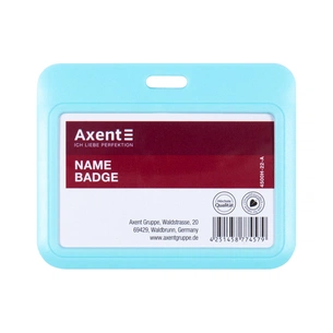 Бейдж Axent слайдер горизонтальний, 85х54мм ,блакитний (4500H-22-A) изображение 1