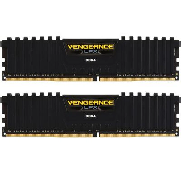 Модуль пам'яті для комп'ютера DDR4 8GB (2x4GB) 2400 MHz Vengeance LPX Black Corsair (CMK8GX4M2A2400C16) - зображення 1
