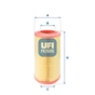 Повітряний фільтр для автомобіля UFI 27.628.00 - зменшене зображення 1
