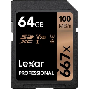 Карта пам'яті Lexar 64GB SDXC class 10 UHS-I U3 V30 667x Professional (LSD0667064G-BNNNG) зображення 1