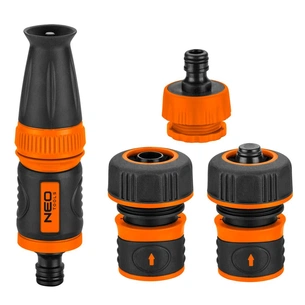 Набір для поливу Neo Tools 3/4", зрошувач прямий, 2 конектори для шланга, конектор для крана 3/4"-1" (15-711) зображення 1