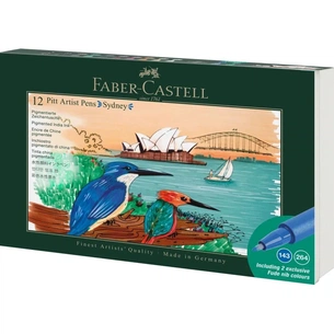 Лайнер Faber-Castell набір капілярних ручок Pitt Artist Pen Set Sydney, 12 шт (33019) зображення 1