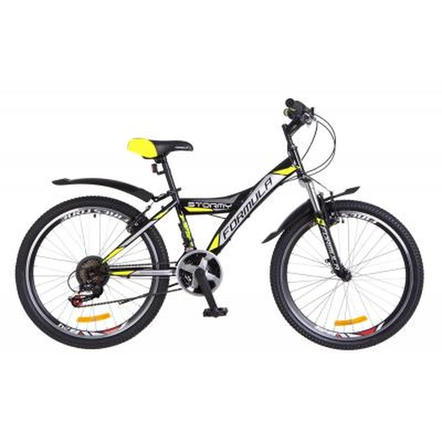 Велосипед Formula 24" STORMY 2018 AM 14G Vbr рама-13" St чорно-жовтий (OPS-FR-24-116) - зображення 1