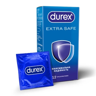 Презервативы Durex Extra Safe с силиконовой смазкой максимальная надежность 12 шт. (5010232954205) изображение 1