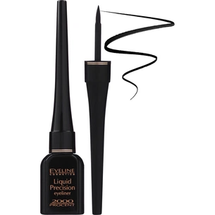 Підводка для очей Eveline Cosmetics Liquid Precision Liner 2000 Procent Black Matt (5901761910797) изображение 1