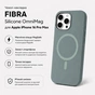 Чохол до мобільного телефона BeCover FIBRA Silicone OmniMag Apple iPhone 16 Pro Max Gray (716236) - зменшене зображення 3