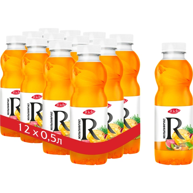 Напій Rich Соковий Мультифрукт 500 мл (4820039354273/4820039354433) - зображення 2