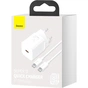 Зарядний пристрій Baseus 1xUSB 25W (USB-C) + Cable Type-C white (TZCCSUP-L02) - зменшене зображення 8