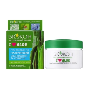 Гель для обличчя Біокон I Love Aloe Гіалуроновий Зволоження та свіжість 50 мл (4823110302262) зображення 1