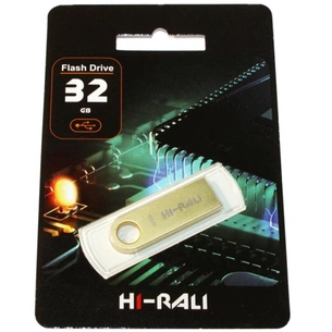 USB флеш накопичувач Hi-Rali 32GB Shuttle Series Gold USB 2.0 (HI-32GBSHGD) зображення 1