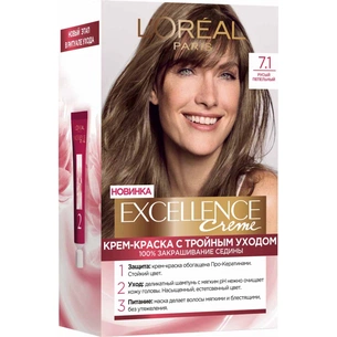 Фарба для волосся L'Oreal Paris Excellence 7.1 Русий попелястий (3600523781201) зображення 1