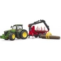 Спецтехніка Bruder трактор John Deere 7R 350 з причепом, краном та колодами (03154) - зменшене зображення 6