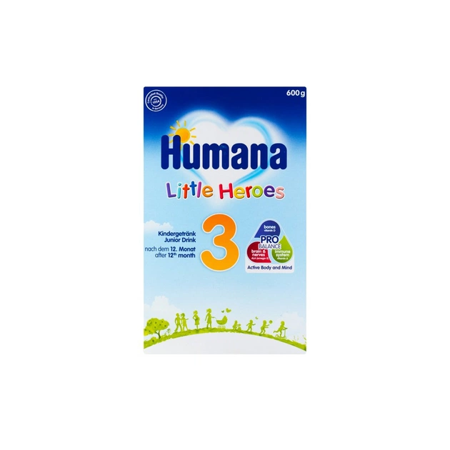 Детская смесь Humana 3 молочная с пребиотиками-галактоолигосахаридами, 600 г (4031244002761) - изображение 1