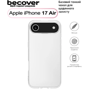Чохол до мобільного телефона BeCover Apple iPhone 17 Air Transparent (713759) зображення 1